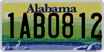 AL license plate 1AB0812