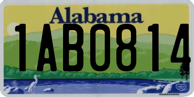 AL license plate 1AB0814