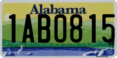 AL license plate 1AB0815