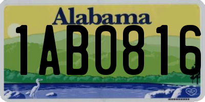 AL license plate 1AB0816