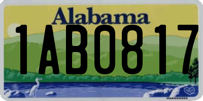 AL license plate 1AB0817