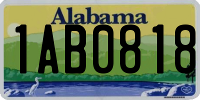 AL license plate 1AB0818