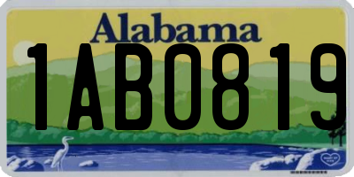 AL license plate 1AB0819