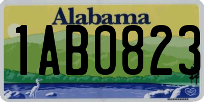 AL license plate 1AB0823