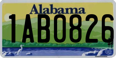 AL license plate 1AB0826