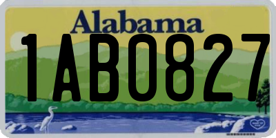 AL license plate 1AB0827