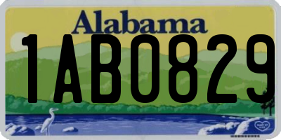 AL license plate 1AB0829