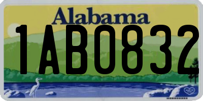 AL license plate 1AB0832