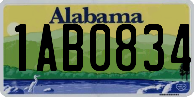 AL license plate 1AB0834