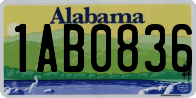 AL license plate 1AB0836