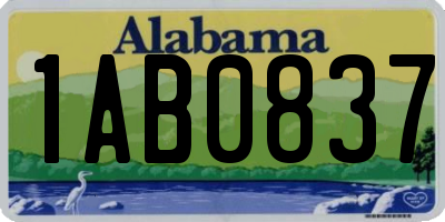 AL license plate 1AB0837