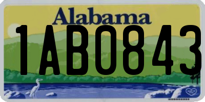 AL license plate 1AB0843