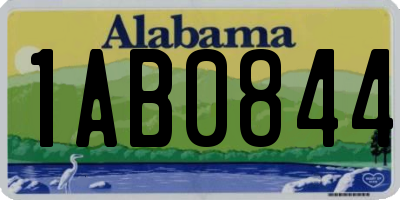 AL license plate 1AB0844