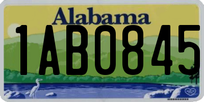 AL license plate 1AB0845