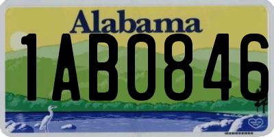 AL license plate 1AB0846