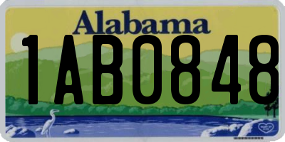 AL license plate 1AB0848