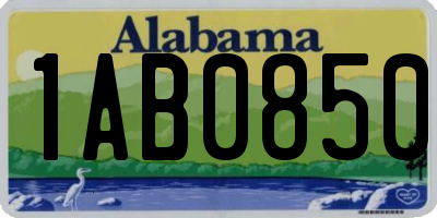 AL license plate 1AB0850