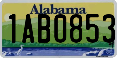 AL license plate 1AB0853