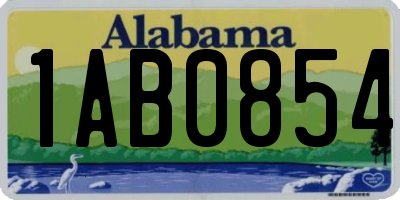 AL license plate 1AB0854