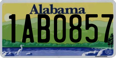 AL license plate 1AB0857