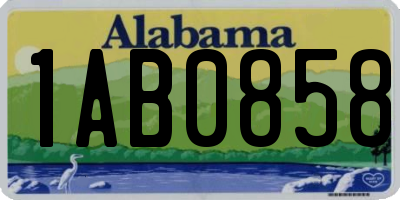 AL license plate 1AB0858