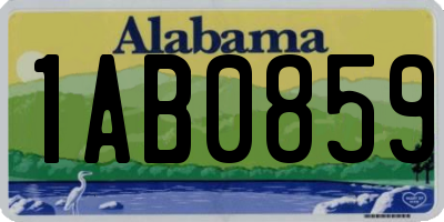 AL license plate 1AB0859