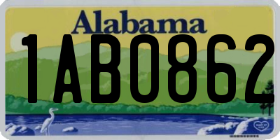 AL license plate 1AB0862