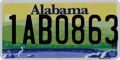 AL license plate 1AB0863