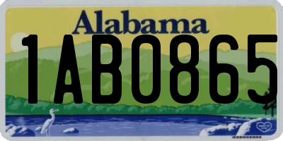 AL license plate 1AB0865