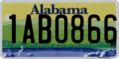AL license plate 1AB0866