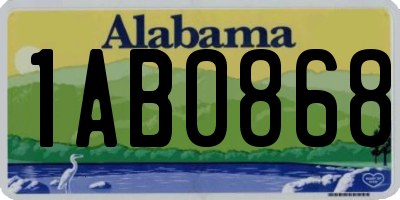 AL license plate 1AB0868