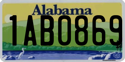 AL license plate 1AB0869