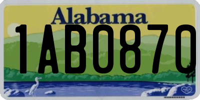 AL license plate 1AB0870