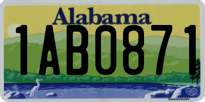 AL license plate 1AB0871