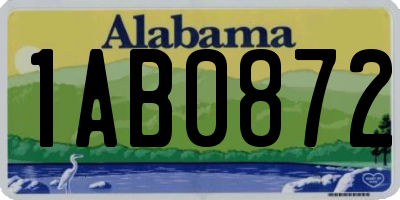 AL license plate 1AB0872