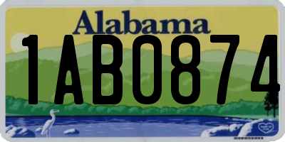 AL license plate 1AB0874