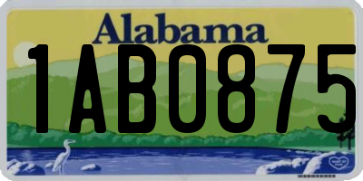 AL license plate 1AB0875