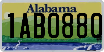 AL license plate 1AB0880