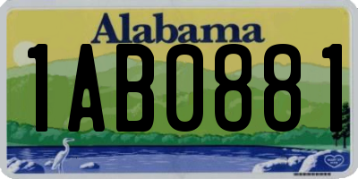 AL license plate 1AB0881