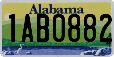 AL license plate 1AB0882