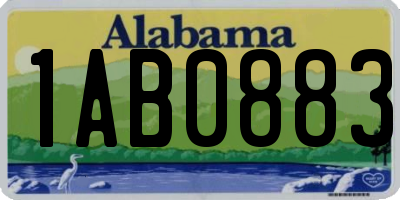 AL license plate 1AB0883