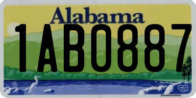 AL license plate 1AB0887