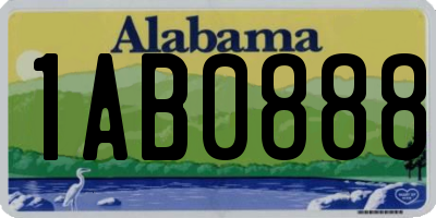 AL license plate 1AB0888