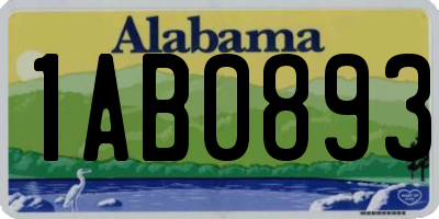 AL license plate 1AB0893