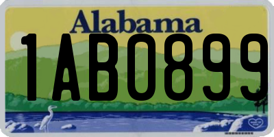 AL license plate 1AB0899