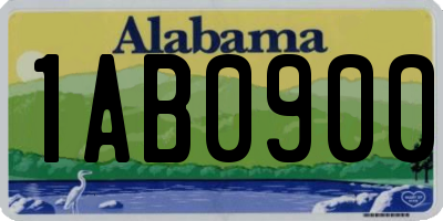 AL license plate 1AB0900