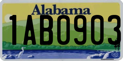 AL license plate 1AB0903