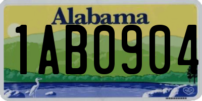 AL license plate 1AB0904
