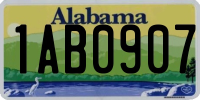 AL license plate 1AB0907