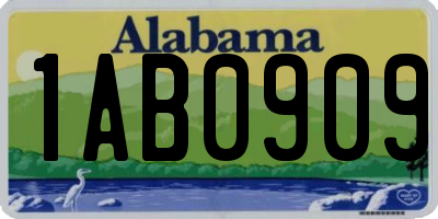 AL license plate 1AB0909